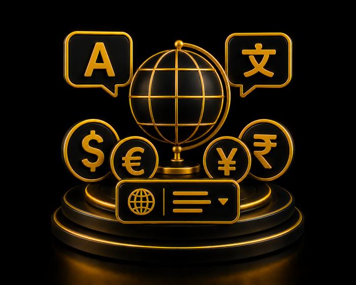 Multi-Currency & Language